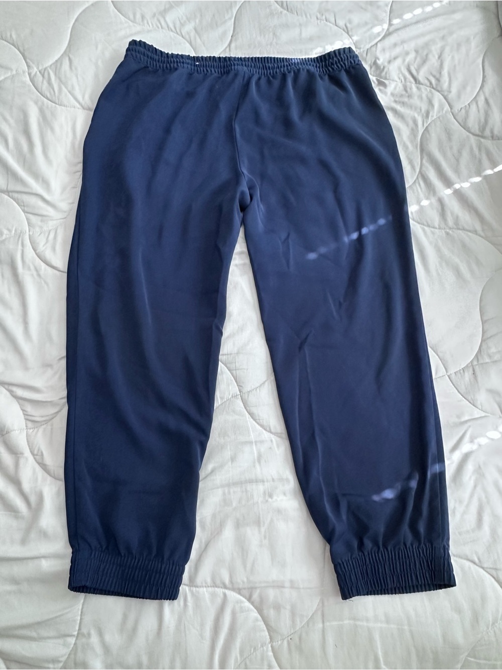 Women’s Navy Elastic Waist Casual Pants - Picture 9 of 10
